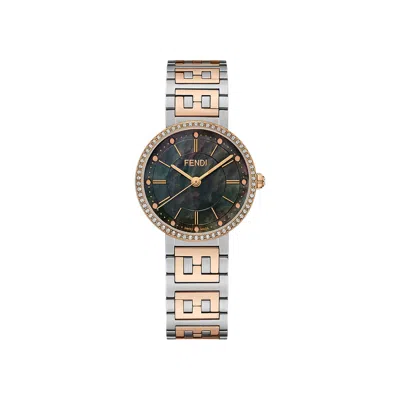 Pre-owned Fendi Forever  Diamond Watch 'two-tone' | Gold | Women's Size Onesize