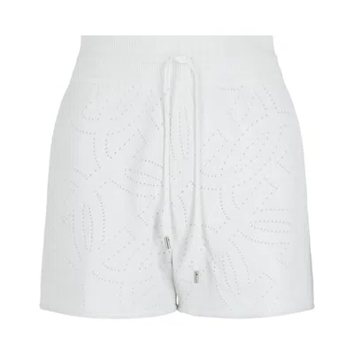 Pre-owned Ferragamo Gancini Pattern Drawstring Shorts 'white' | Women's Size Xs