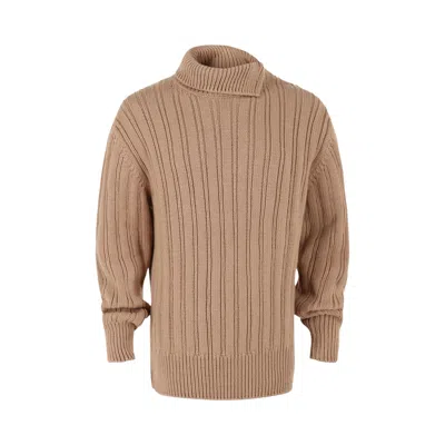 Pre-owned Ferragamo Gancini Turtleneck Sweater 'brown' | Men's Size Xxl
