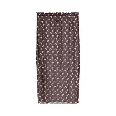Pre-owned Marine Serre Recycled Moon Mesh Midi Skirt 'brown' | Women's Size 36