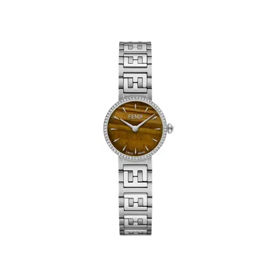 Pre-owned Fendi Forever  Diamond Watch 'stainless Steel' | Silver | Women's Size Onesize