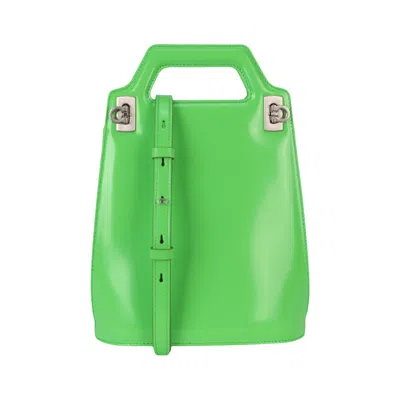 Pre-owned Ferragamo Micro Wanda Patent Leather Shoulder Bag 'green' | Women's Size Onesize