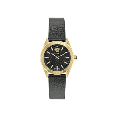 Pre-owned Versace V Code Leather Watch 'gold' | Women's Size Onesize