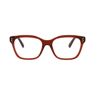 Pre-owned Stella Mccartney Square Frame Acetate Optical Frames 'red/transparent' | Women's Size Onesize