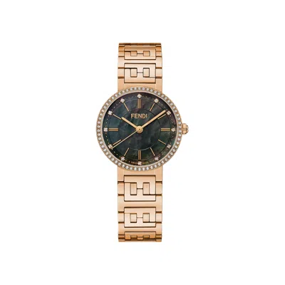 Pre-owned Fendi Forever  Diamond Watch 'rose Gold' | Women's Size Onesize