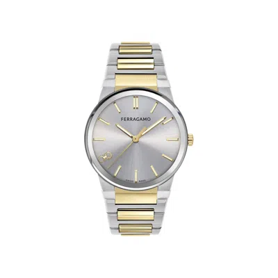 Pre-owned Ferragamo Infinity Sapphire Bracelet Watch 'two-tone' | Gold | Men's Size Onesize