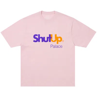 Pre-owned Palace Shut Up T-shirt 'lush Flush' | Pink | Men's Size L