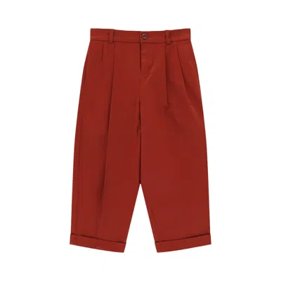 Pre-owned Gucci Pleated Tapered Leg Pants 'brown' | Kid's Size 6