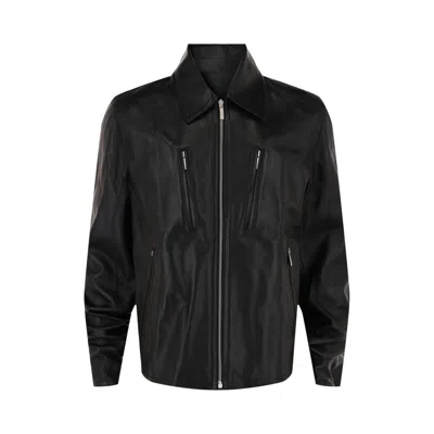 Pre-owned Ferragamo Zip Up Leather Jacket 'black' | Men's Size 52