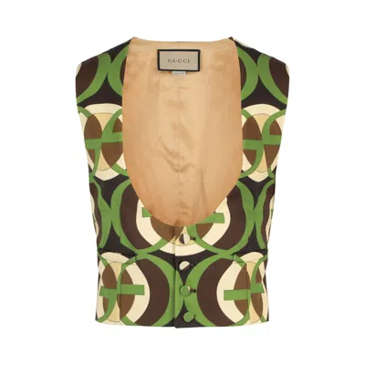 Pre-owned Gucci G Pattern Vest 'green' | Men's Size 46
