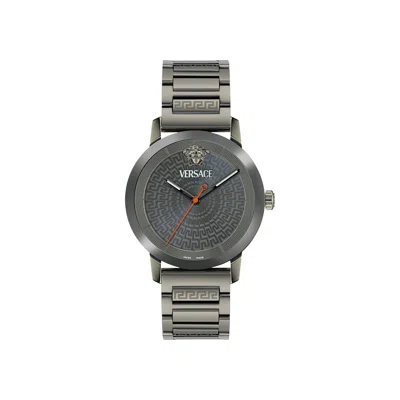 Pre-owned Versace V Helix Bracelet Watch 'gun' | Black | Men's Size Onesize