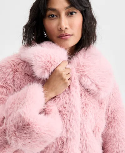 On 34th Women's Collared Faux-fur Jacket, Macy's Exclusive In Pink