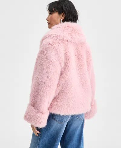 On 34th Women's Collared Faux-fur Jacket, Macy's Exclusive In Pink