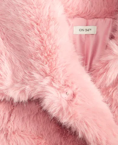 On 34th Women's Collared Faux-fur Jacket, Macy's Exclusive In Pink