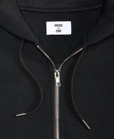 Mode Of One Men's Full-zip Scuba Knit Hoodie, Macy's Exclusive In Black