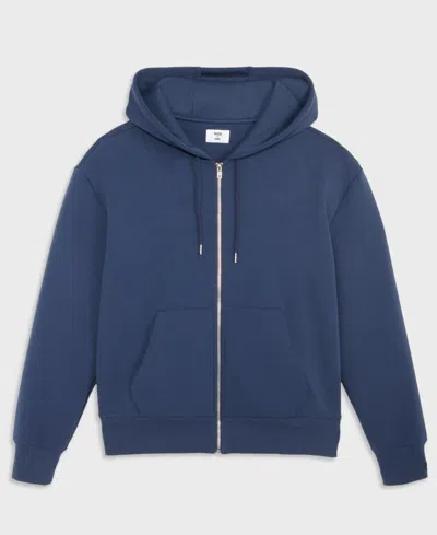Mode Of One Men's Full-zip Scuba Knit Hoodie, Macy's Exclusive In Blue