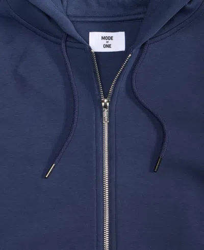 Mode Of One Men's Full-zip Scuba Knit Hoodie, Macy's Exclusive In Blue
