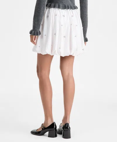 On 34th Women's Embellished Bubble-hem Mini Skirt, Macy's Exclusive In White