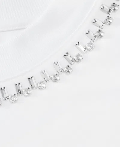 Inc International Concepts Women's Embellished T-shirt In White