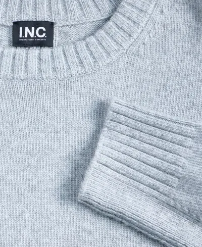 Inc International Concepts Women's Ribbed-trim Crewneck Pullover Sweater, Macy's Exclusive In Blue