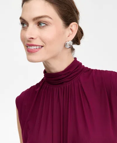 Inc International Concepts Women's Mock-neck Tank Top, Macy's Exclusive In Purple