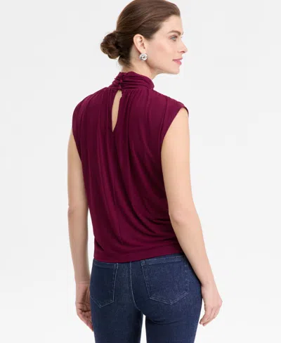 Inc International Concepts Women's Mock-neck Tank Top, Macy's Exclusive In Purple