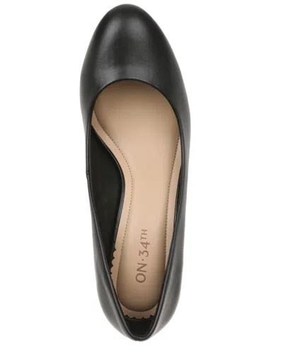 On 34th Toulla Mid Block Heel Pumps, Macy's Exclusive In Black