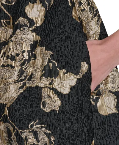 Vince Camuto Women's Square Neck Puff Sleeves Dress In Black