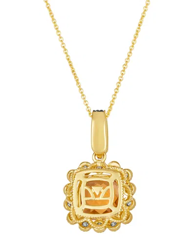 Le Vian Citrine (2.86 Ct. T.w.), Nude Diamond (25 Ct. T.w.) And Chocolate Diamond Pendant Necklace (0.13 Ct. In Gold
