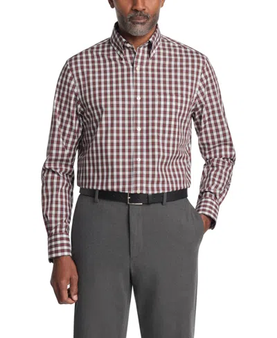 Tommy Hilfiger Men's Flex Regular Fit Dress Shirt In Red