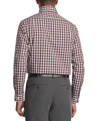 Tommy Hilfiger Men's Flex Regular Fit Dress Shirt In Red