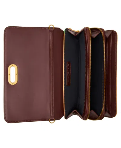 Betsey Johnson Char-cute-erie Small Wallet Crossbody Bag In Brown