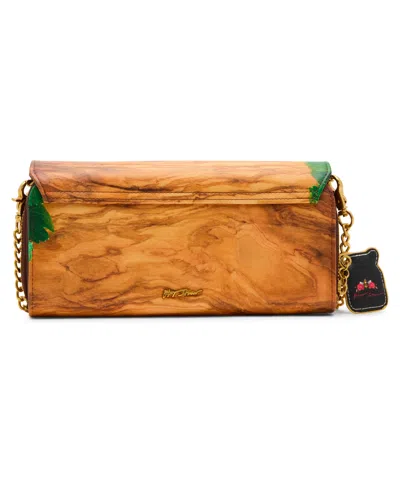 Betsey Johnson Char-cute-erie Small Wallet Crossbody Bag In Brown