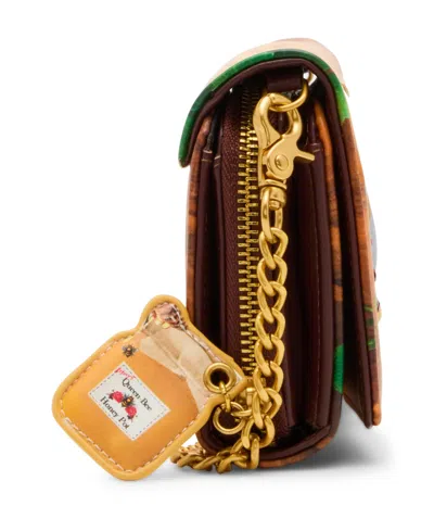 Betsey Johnson Char-cute-erie Small Wallet Crossbody Bag In Brown