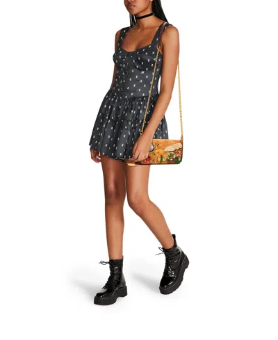 Betsey Johnson Char-cute-erie Small Wallet Crossbody Bag In Brown