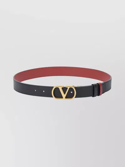 Valentino Reversible Vlogo Signature Belt In Black