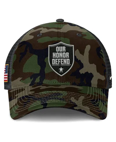 Nike Men's Camo Ohio State Buckeyes 2025 Military Appreciation Rise Adjustable Trucker Hat In Multi