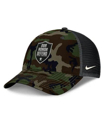 Nike Men's Camo Ohio State Buckeyes 2025 Military Appreciation Rise Adjustable Trucker Hat In Multi