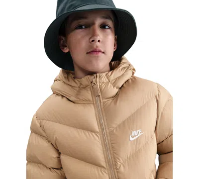 Nike Sportswear Kids 7-20 All Day Play Therma-fit Puffer Jacket In Brown