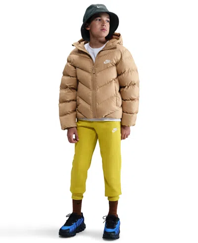 Nike Sportswear Kids 7-20 All Day Play Therma-fit Puffer Jacket In Brown