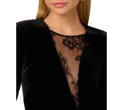 Adrianna Women's Bow Detail Long Sleeve Mini Dress In Black