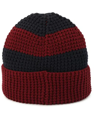 Tommy Hilfiger Men's Waffle Stripe Cuff Hat In Red