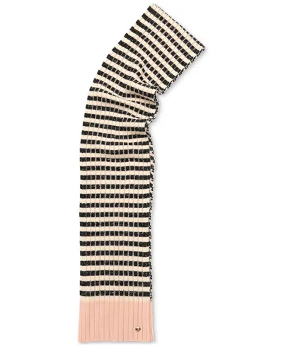 Kate Spade New York Stripe Rib Scarf In Pink