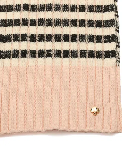 Kate Spade New York Stripe Rib Scarf In Pink