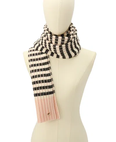 Kate Spade New York Stripe Rib Scarf In Pink