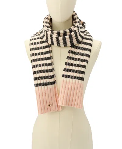 Kate Spade New York Stripe Rib Scarf In Pink