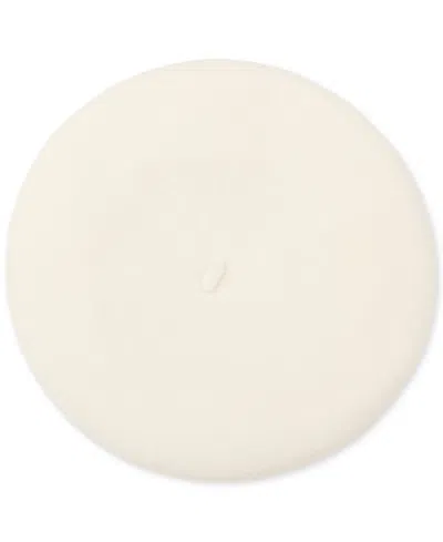 Kate Spade Pearl Bow Felt Beret In White
