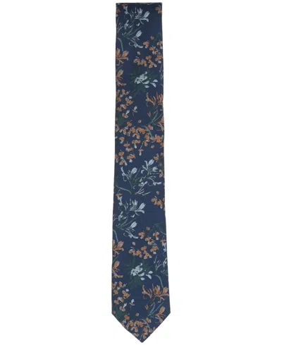 Bar Iii Men's Barwick Floral Skinny Tie, Macy's Exclusive In Blue
