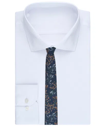 Bar Iii Men's Barwick Floral Skinny Tie, Macy's Exclusive In Blue