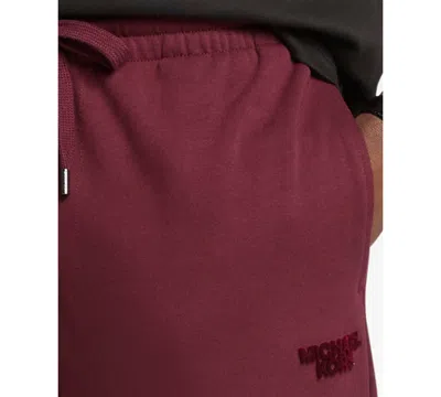 Michael Kors Cotton Blend Jogger In Burgundy